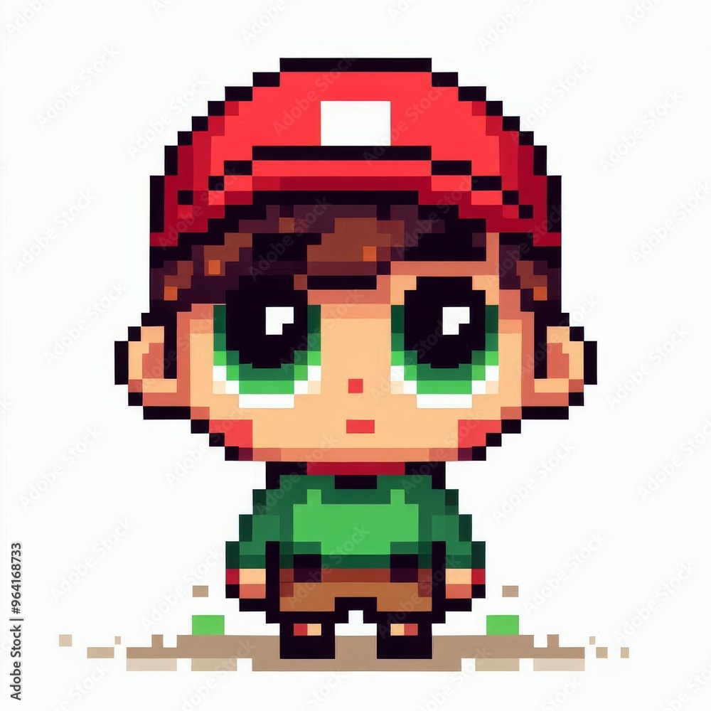 Fototapeta premium Pixel character 