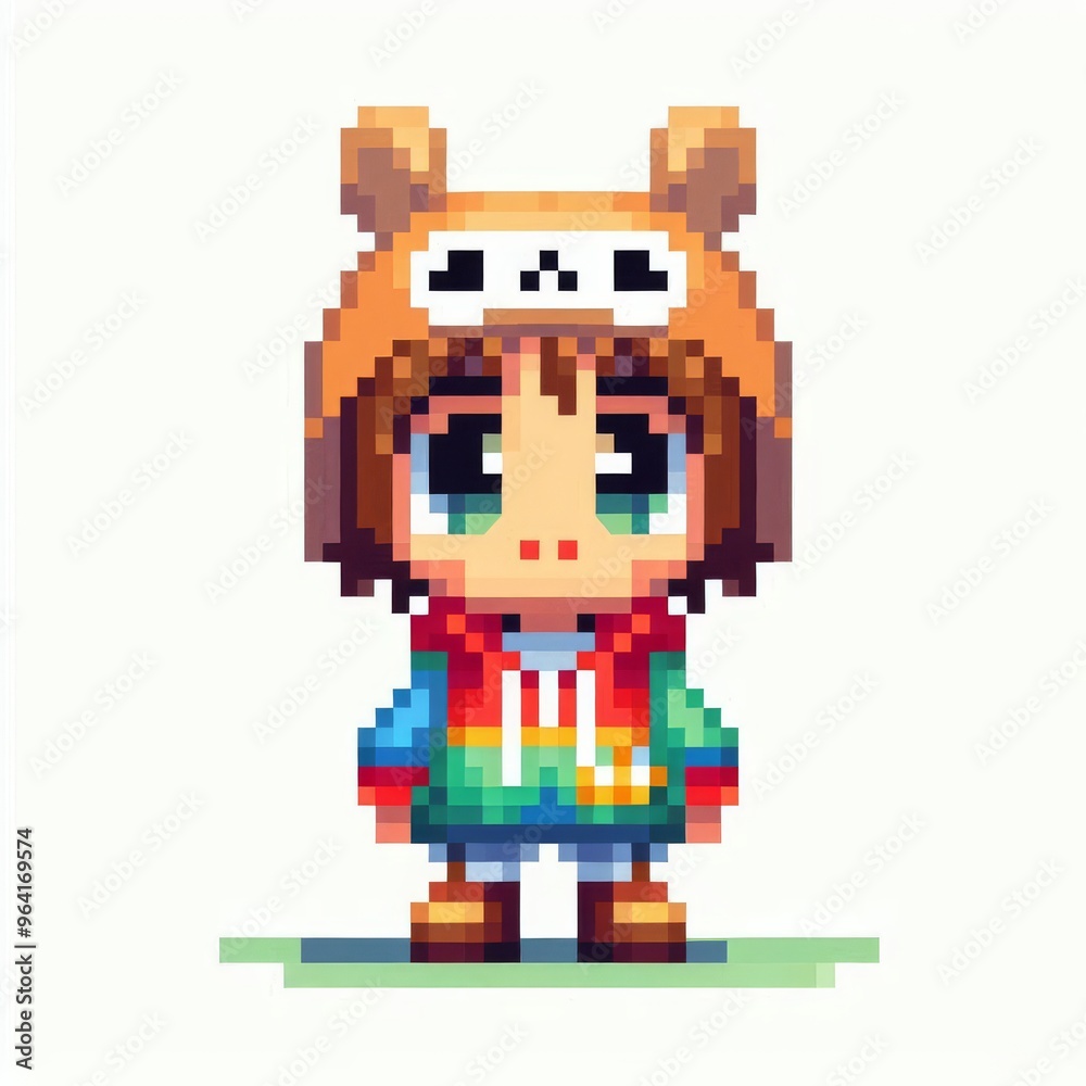 Fototapeta premium Pixel character 