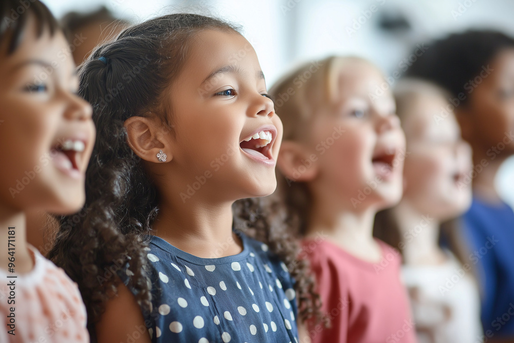 A group of children are smiling and laughing together A group of children are smiling and laughing together