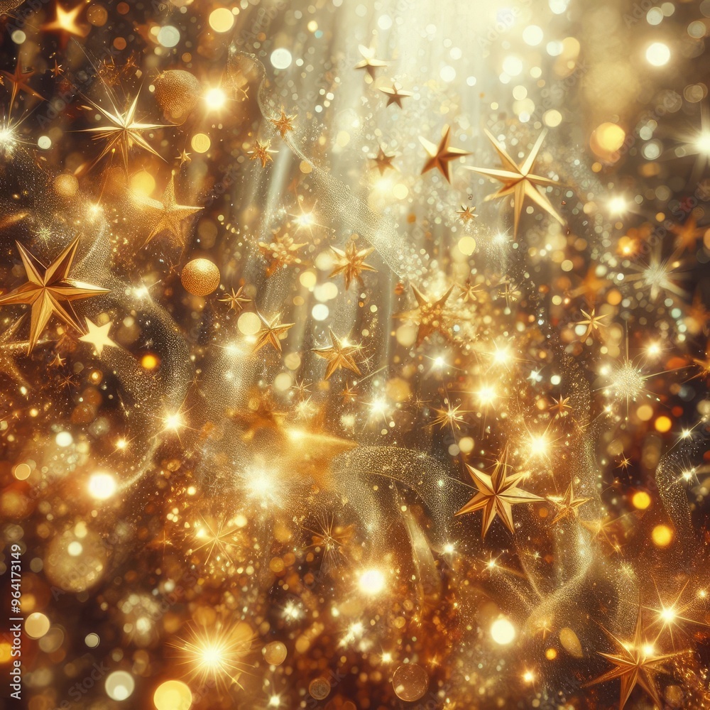 gold Sparkling Lights Festive background with texture. Abstract Christmas twinkled bright bokeh defocused and Falling stars. Winter Card or invitation
gold Sparkling Lights Festive background with texture. Abstract Christmas twinkled bright bokeh defocused and Falling stars. Winter Card or invitation
