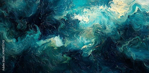 Abstract Oceanic Swirls: A Deep Dive into Color and Texture