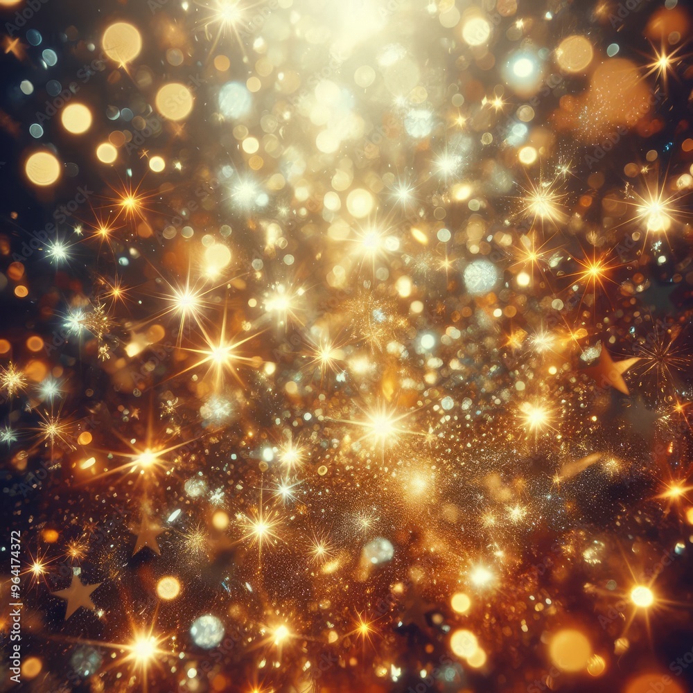gold Sparkling Lights Festive background with texture. Abstract Christmas twinkled bright bokeh defocused and Falling stars. Winter Card or invitation
gold Sparkling Lights Festive background with texture. Abstract Christmas twinkled bright bokeh defocused and Falling stars. Winter Card or invitation