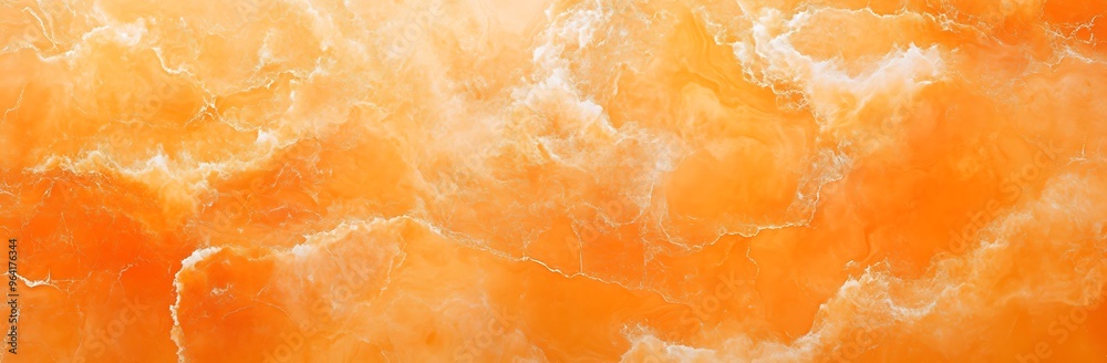 Abstract Orange Marble Texture with Soft Natural Patterns