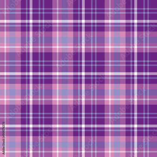 Seamless pattern in unique purple colors for plaid, fabric, textile, clothes, tablecloth and other things. Vector image.