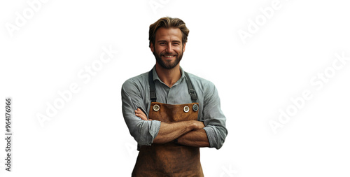 a person wearing an apron

