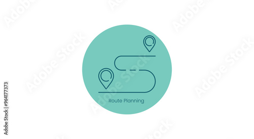  Route Planning Optimization Vector Icon for Efficient Delivery Services