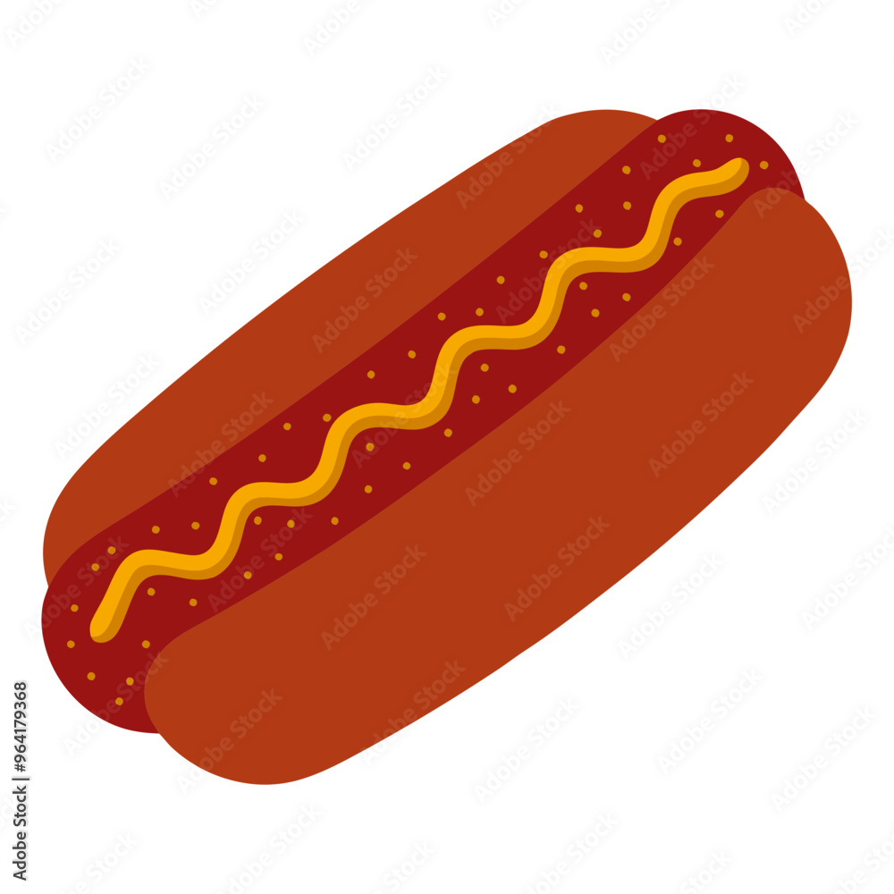 a simple, cartoon-style illustration of a hot dog. It features a sausage placed inside a bun, with a zigzag line of yellow mustard on top of the sausage. a simple, cartoon-style illustration of a hot dog. It features a sausage placed inside a bun, with a zigzag line of yellow mustard on top of the sausage.