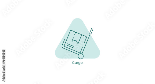 Cargo Transportation Vector Icon for Freight and Shipping Operations