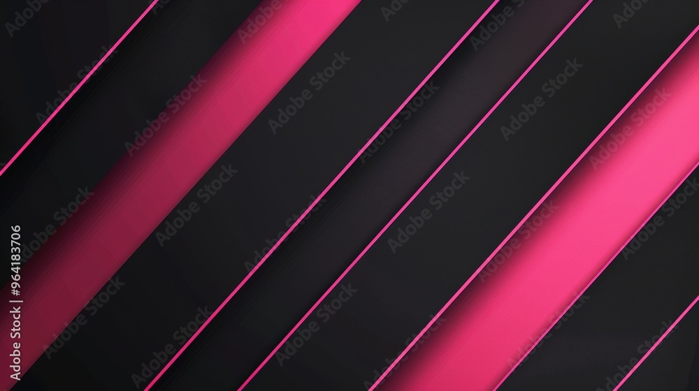 Fototapeta premium Future Background with pink lines and a pink and black color