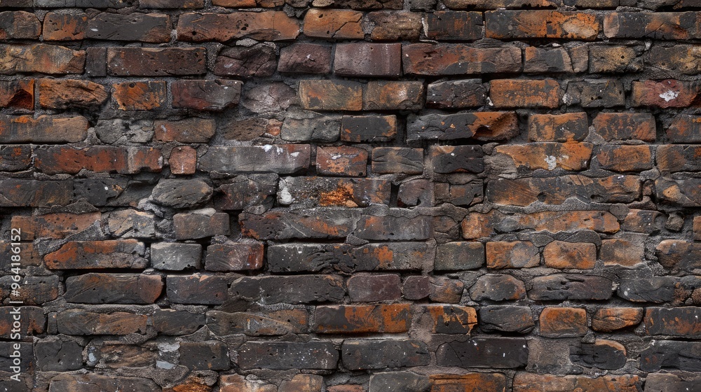 Obraz premium Decorative brick wall with marks