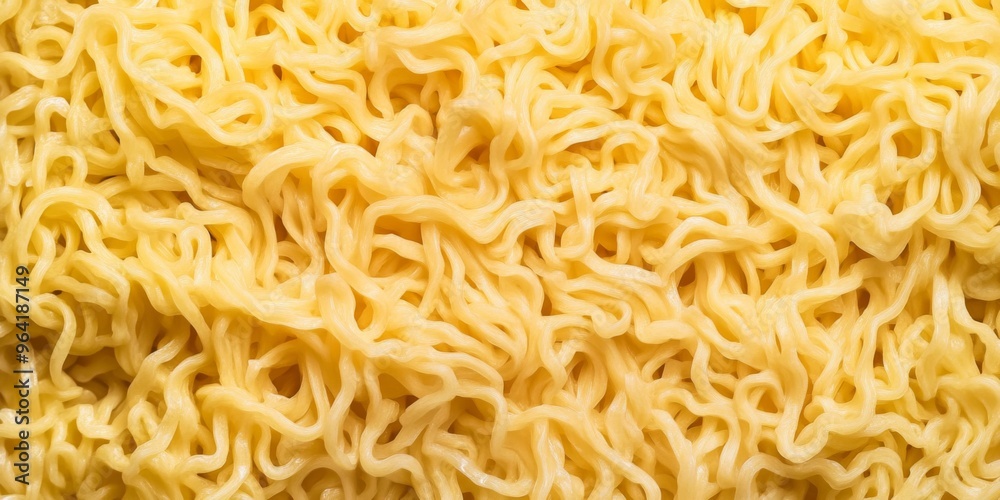 Closeup view of thin instant noodles, ideal for a variety of Asian dishes and flavorful ramen bowls Closeup view of thin instant noodles, ideal for a variety of Asian dishes and flavorful ramen bowls