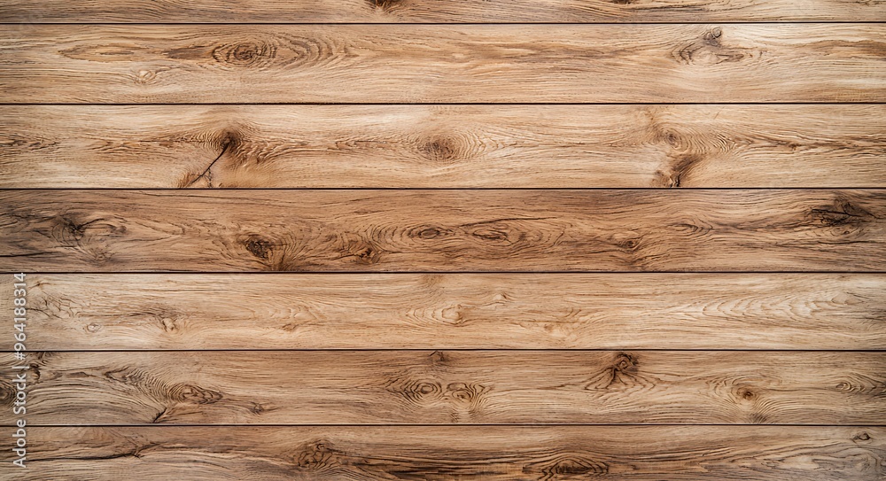 Naklejka premium Rustic Wooden Plank Surface with Natural Grain Patterns