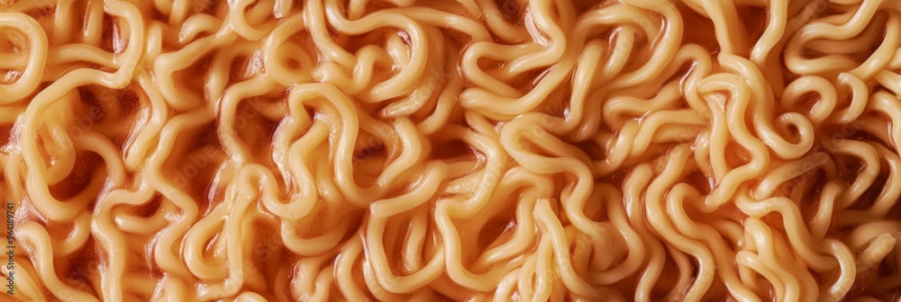A Close Up Image Showcasing the Intricate Background Texture of Curly Instant Noodles A Close Up Image Showcasing the Intricate Background Texture of Curly Instant Noodles