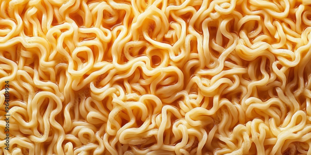 A Close Up Image Showcasing the Intricate Background Texture of Curly Instant Noodles A Close Up Image Showcasing the Intricate Background Texture of Curly Instant Noodles
