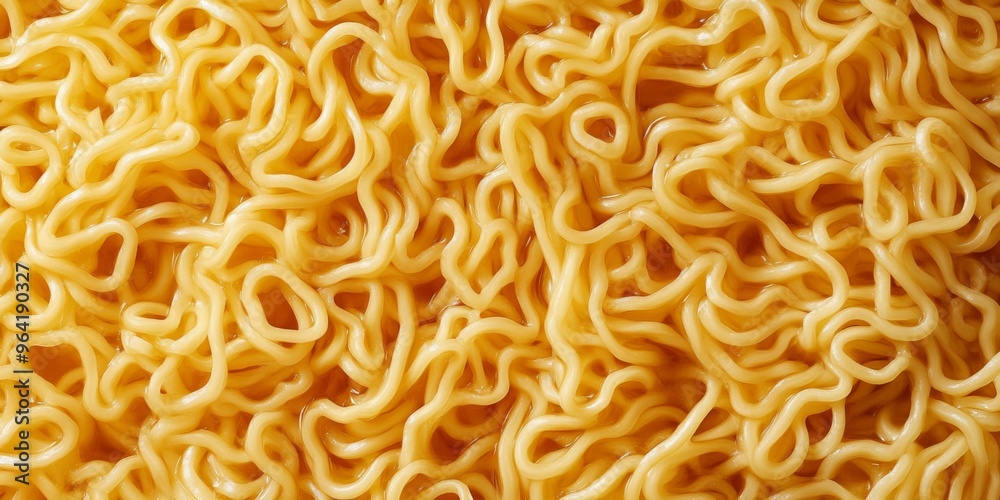 A Close Up Image Showcasing the Intricate Background Texture of Curly Instant Noodles A Close Up Image Showcasing the Intricate Background Texture of Curly Instant Noodles