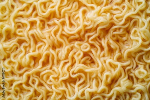 A Close Up Image Showcasing the Intricate Background Texture of Curly Instant Noodles