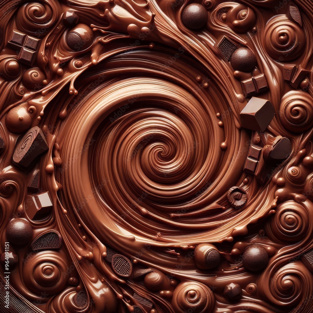 Astonishing chocolate swirl. Backgrounds series.
Astonishing chocolate swirl. Backgrounds series.