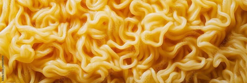 Close Up View of Deliciously Cooked Ramen Noodles Featuring a Curly and Appealing Texture Close Up View of Deliciously Cooked Ramen Noodles Featuring a Curly and Appealing Texture