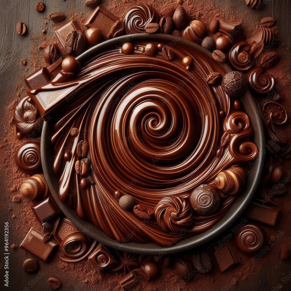 Astonishing chocolate swirl. Backgrounds series.
Astonishing chocolate swirl. Backgrounds series.