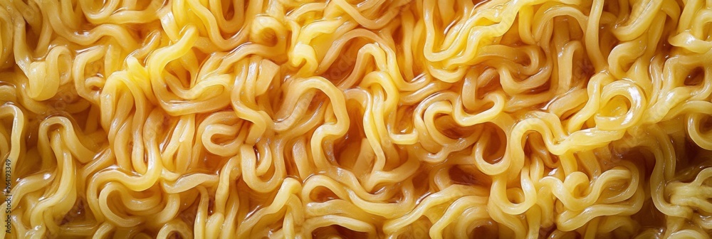 Close Up View of Deliciously Cooked Ramen Noodles Featuring a Curly and Appealing Texture Close Up View of Deliciously Cooked Ramen Noodles Featuring a Curly and Appealing Texture