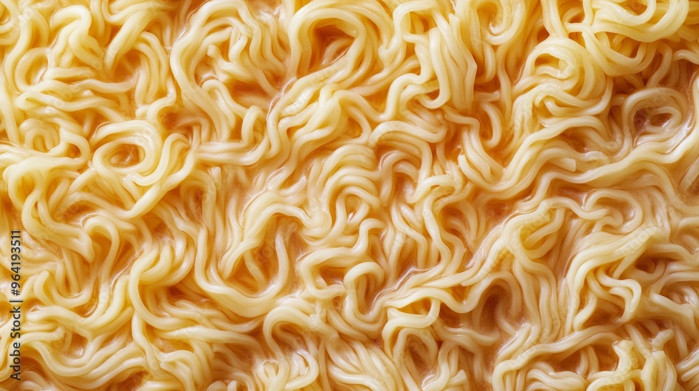 Close Up View of Deliciously Cooked Ramen Noodles Featuring a Curly and Appealing Texture Close Up View of Deliciously Cooked Ramen Noodles Featuring a Curly and Appealing Texture