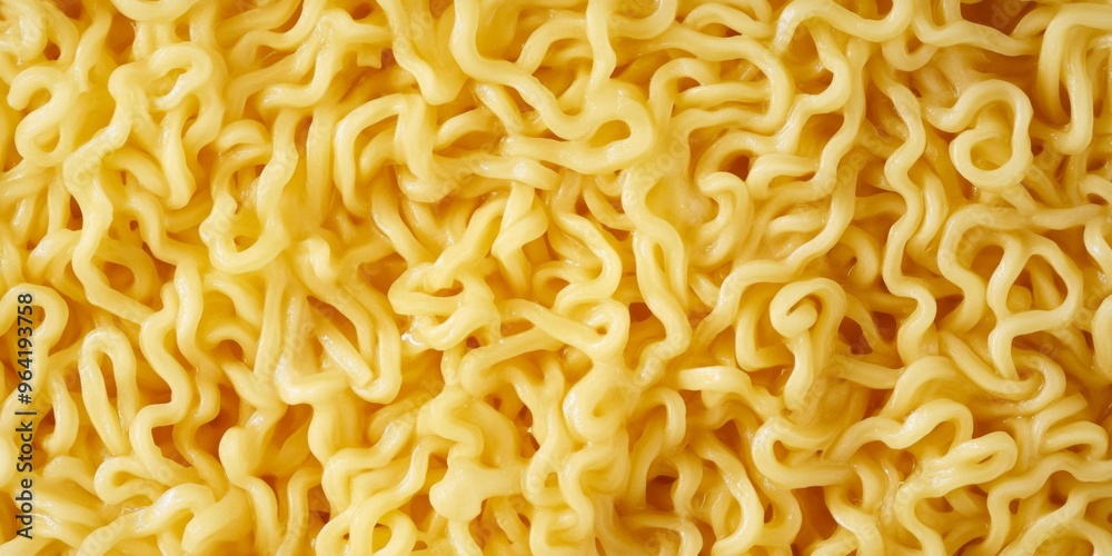 Close Up View of Deliciously Cooked Ramen Noodles Featuring a Curly and Appealing Texture