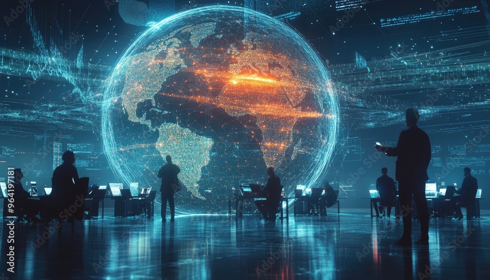Obraz premium Global Network Connection.