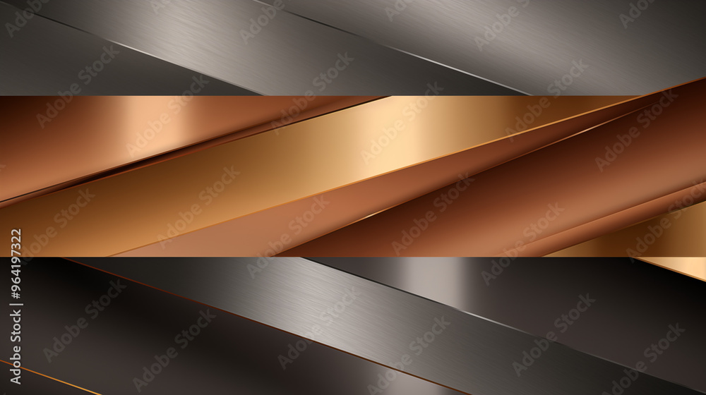 Diagonal Metallic Stripes in Bronze and Copper Shades with Textured Surfaces Diagonal Metallic Stripes in Bronze and Copper Shades with Textured Surfaces