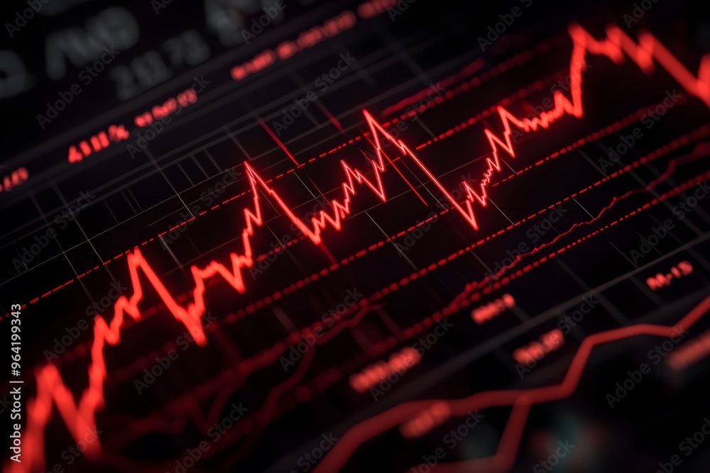 Red Line Stock Market Graph Red Line Stock Market Graph