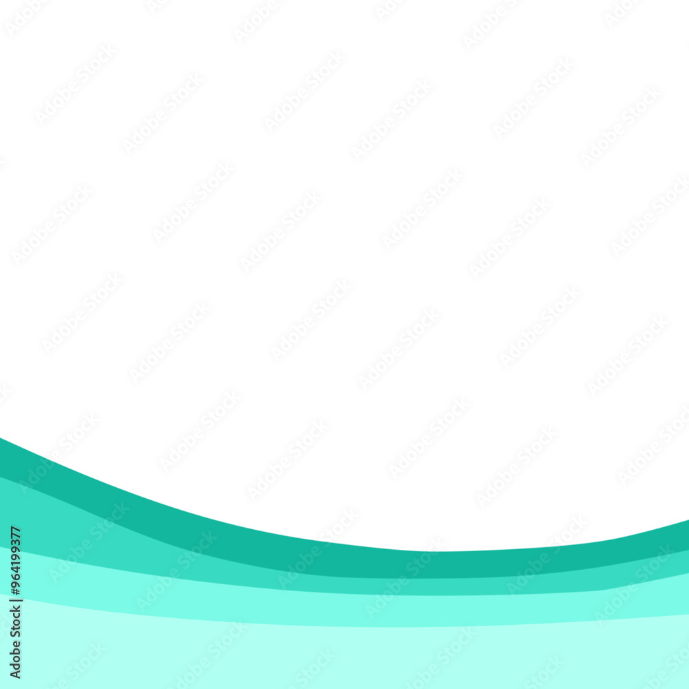 Abstract gradient  green flowing wavy shape for web banner