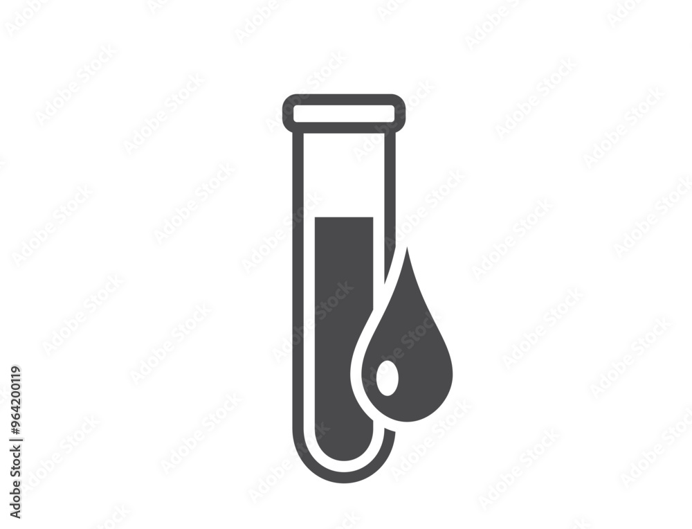 blood test icon. medical, treatment and hospital laboratory design element. isolated vector image in simple style blood test icon. medical, treatment and hospital laboratory design element. isolated vector image in simple style