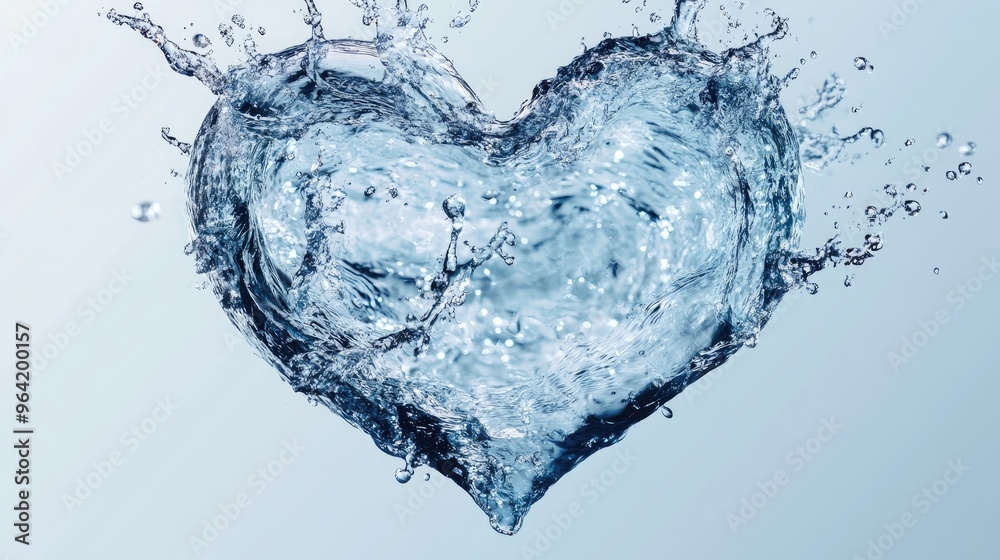 water in a shape of a heart on isolate transparency background, PNG water in a shape of a heart on isolate transparency background, PNG