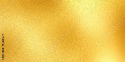 Golden foil paper texture. Shiny gold gradient background, glass effect luxury design. Vector illustration