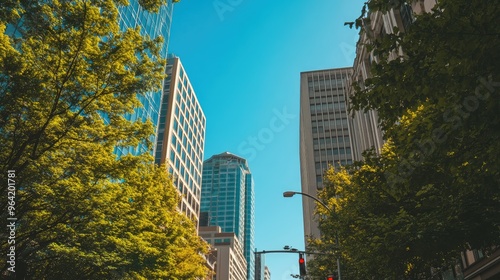 Wallpaper Mural city street  skyline  outdoor landscape  blue sky. Torontodigital.ca