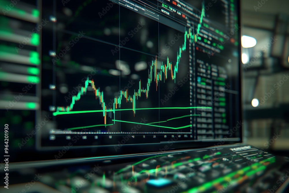 Stock Market Data Displayed On A Computer Screen Stock Market Data Displayed On A Computer Screen