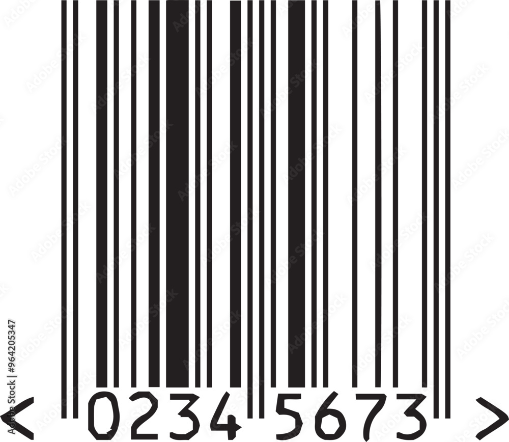 Illustration of barcode scan code EAN8 Illustration of barcode scan code EAN8