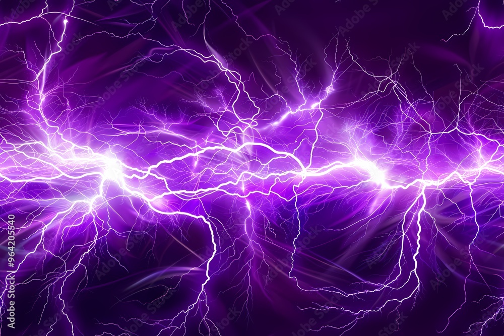 Electric Lightning Bolts on Purple Background Electric Lightning Bolts on Purple Background