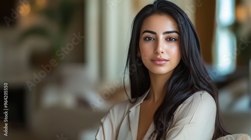portraits of beautiful Arab women without hijab posing gracefully