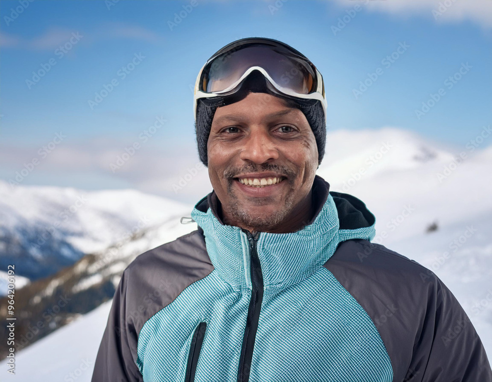 Winter Portrait of Happy Handsome Man Smiling Outdoors Winter Portrait of Happy Handsome Man Smiling Outdoors