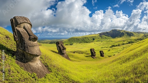 Easter Island First Moais Field