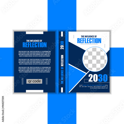 color full white blue corporate business brand company book cover design template vector modern stylish advertising marketing agency