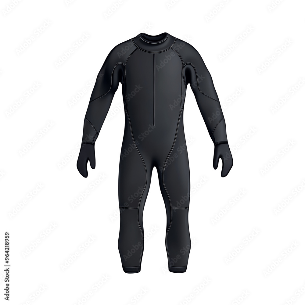 A sleek black wetsuit designed A sleek black wetsuit designed
