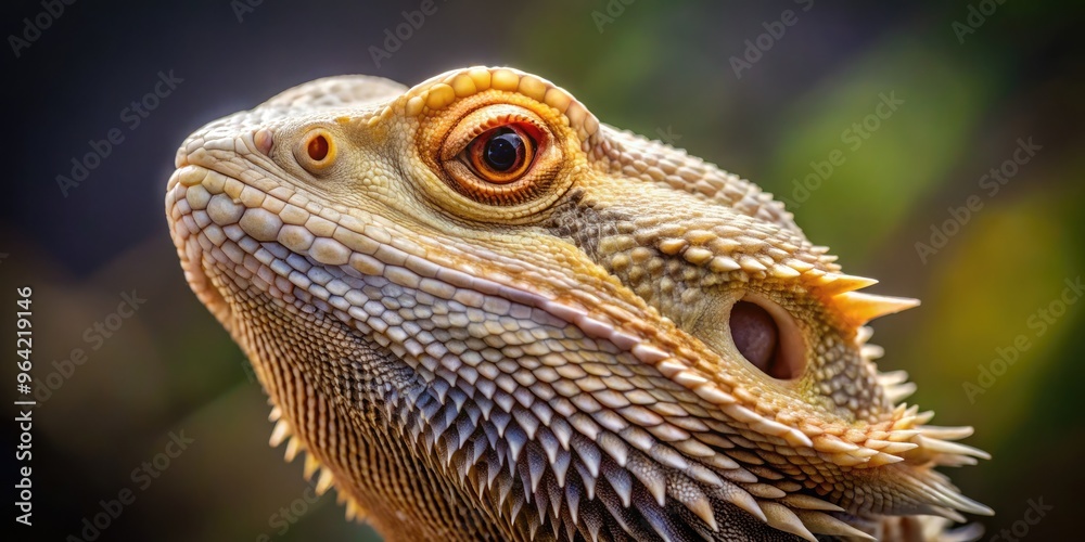 A Close-Up Portrait Of A Thin, Pale Bearded Dragon With Its Head Tilted Slightly To The Side And Its Mouth Slightly Open A Close-Up Portrait Of A Thin, Pale Bearded Dragon With Its Head Tilted Slightly To The Side And Its Mouth Slightly Open