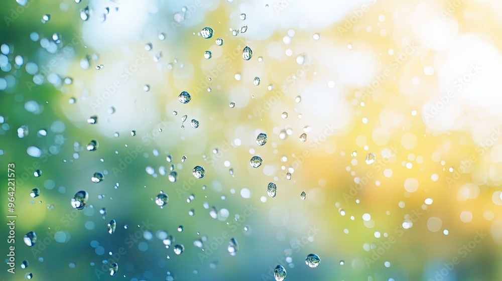 Soft gentle and beautiful sparkling abstract water drops on a blurred nature background. Soft gentle and beautiful sparkling abstract water drops on a blurred nature background.