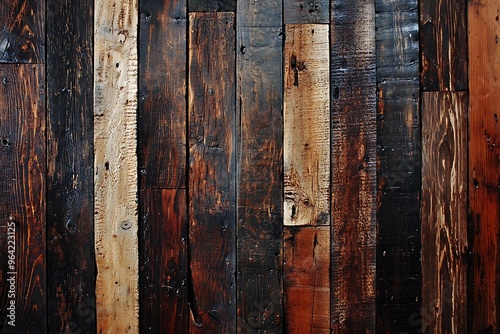 Rustic Wooden Planks with Varied Textures and Tones