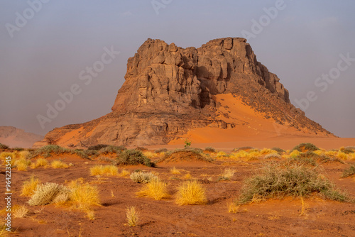 Landscape of Sahara desert in famous area of Djanet. photo