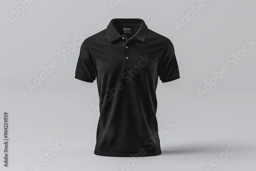 ai generative plain black polo shirt