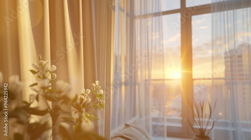 Smart Curtain System: Opens and closes curtains automatically with schedules, sunlight, or voice commands. Control via smartphone or smart home system integration. 