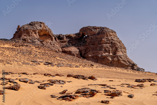 Landscape of Sahara desert in famous area of Djanet. photo