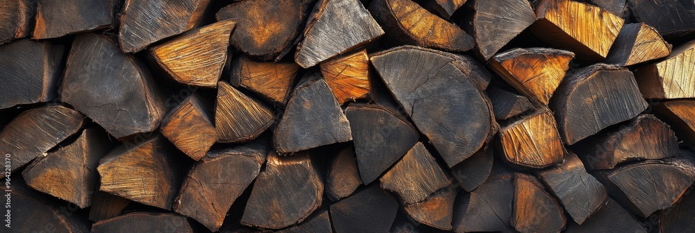 Beautifully Stacked Firewood Logs for Outdoor Living Spaces and Efficient Heating Solutions